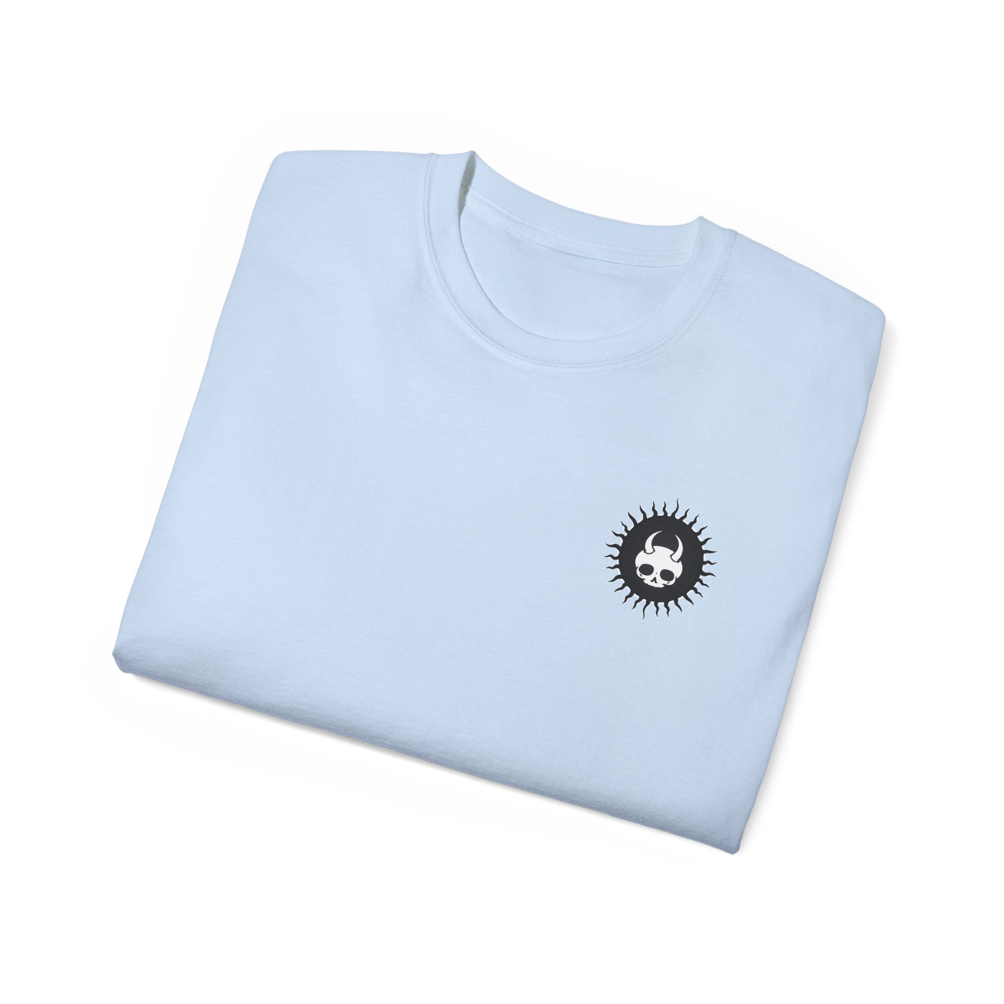 Live Among Demons - Unisex Cotton Tee (Back) - Damned Threads